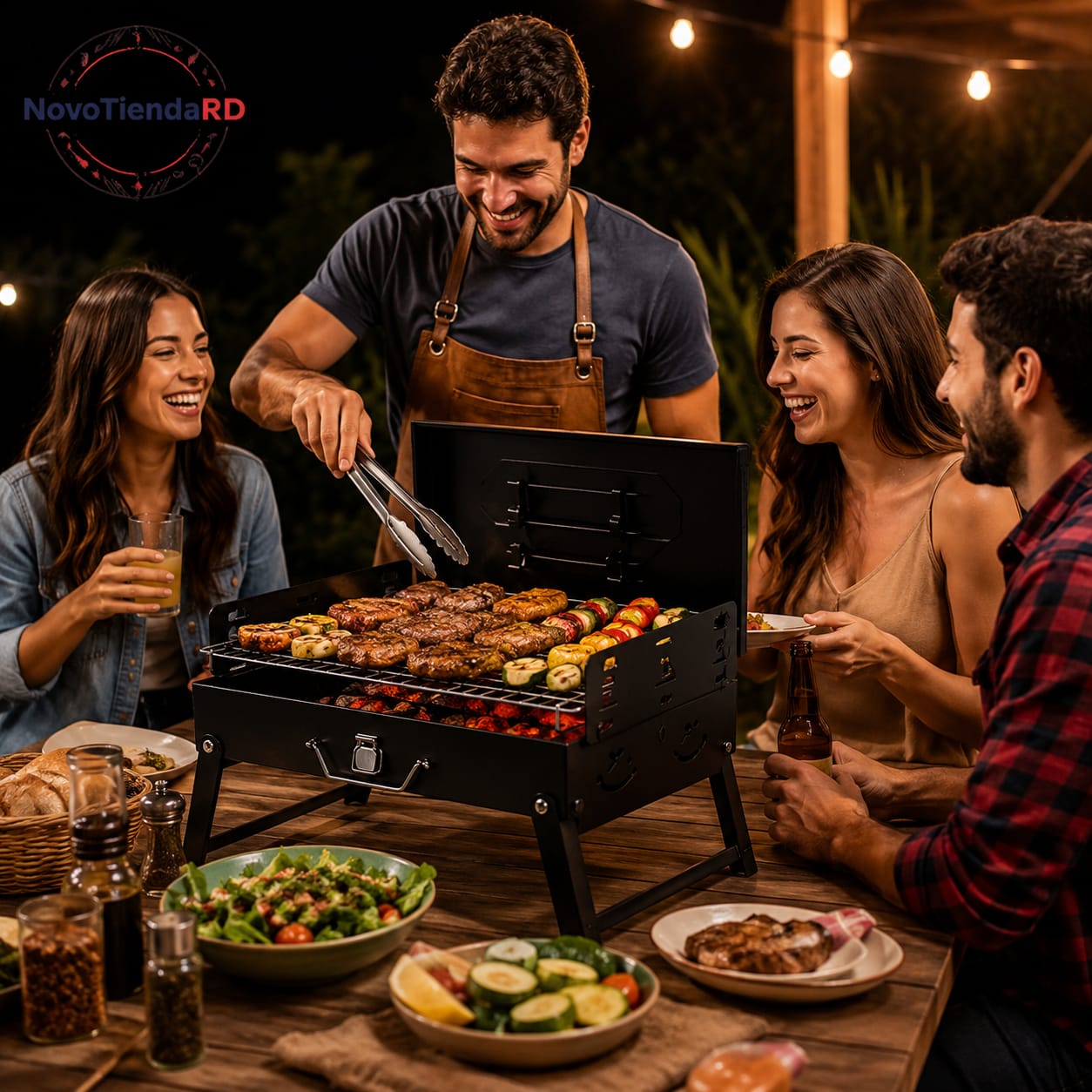 🔥🍖  BBQ PORTATIL 🥩🥓 🧳 CON UTENSILIOS 🍴 !!  🔥 La Parrilla Que Va Contigo.