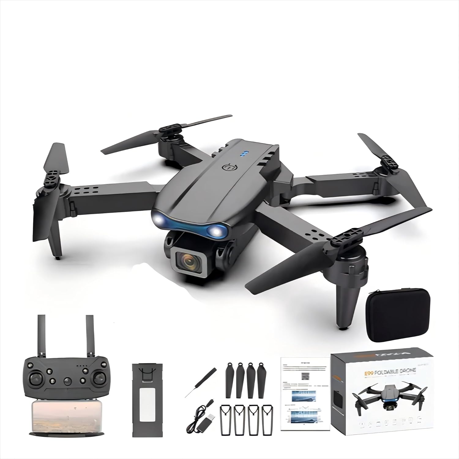 ¡DRON E99 con Cámara Dual 1080P/4K – Captura momentos épicos desde el aire por solo RD$2,350!
