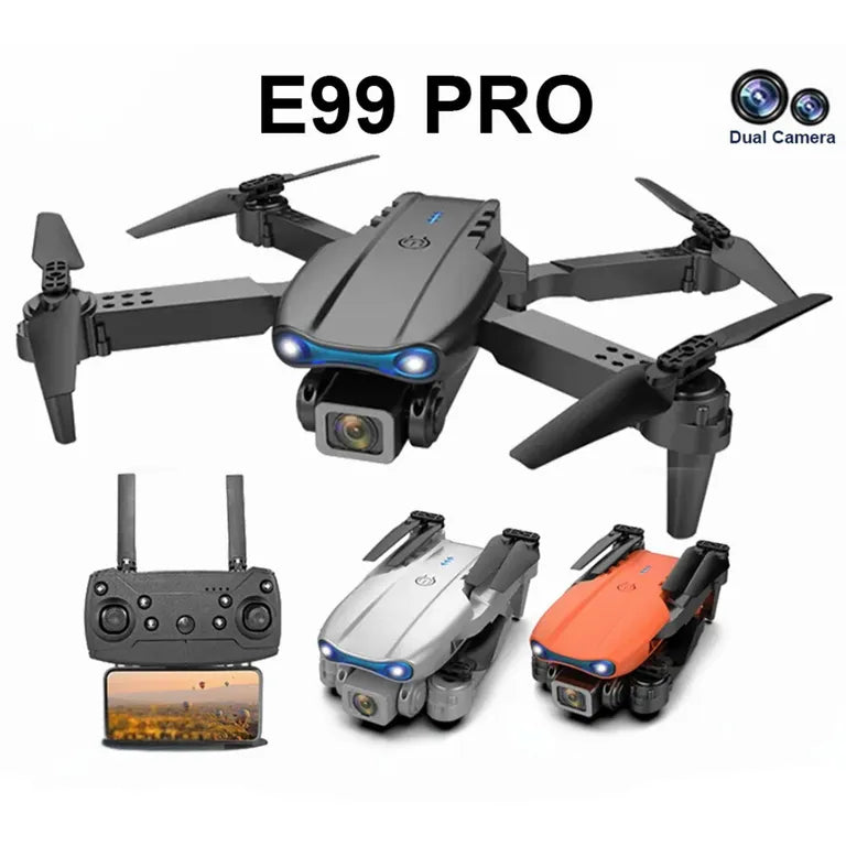 ¡DRON E99 con Cámara Dual 1080P/4K – Captura momentos épicos desde el aire por solo RD$2,350!