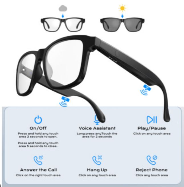 Traduce, graba y pregunta ✨ Gafas Inteligentes Hey Glasses