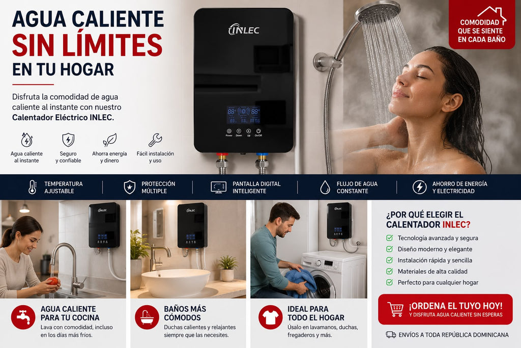 CALENTADOR INLEC- Agua caliente al instante