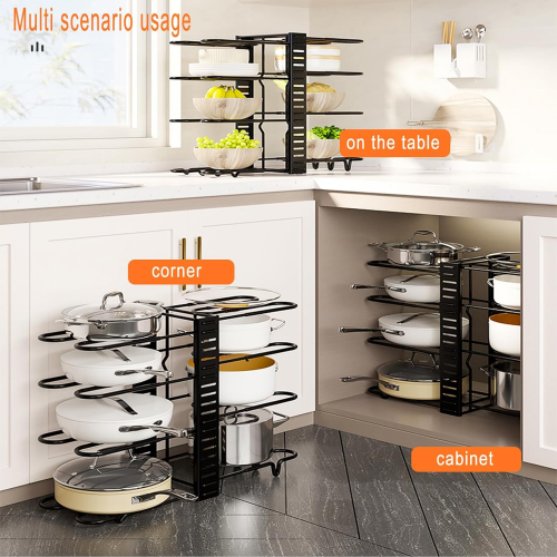 ESTANTE ORGANIZADOR DE OLLAS Y TAPAS NS-2   ¿Tu cocina siempre parece desordenada? por tantas ollas y tapas