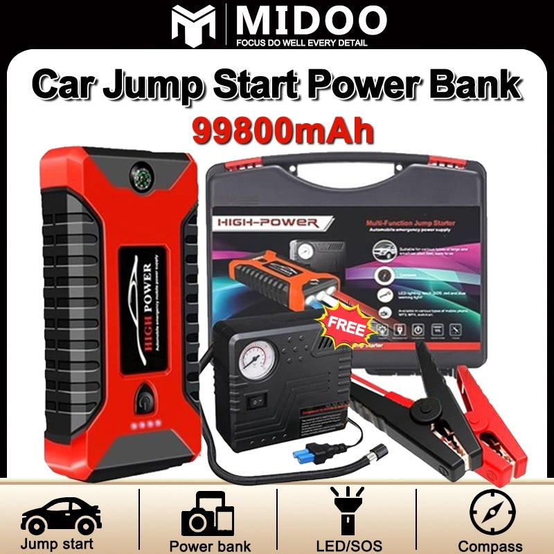 JUMPER DE BATERÍA + COMPRESOR MULTIFUNCIONAL – Nunca más te quedes varado en la carretera por solo RD$3,900.00!